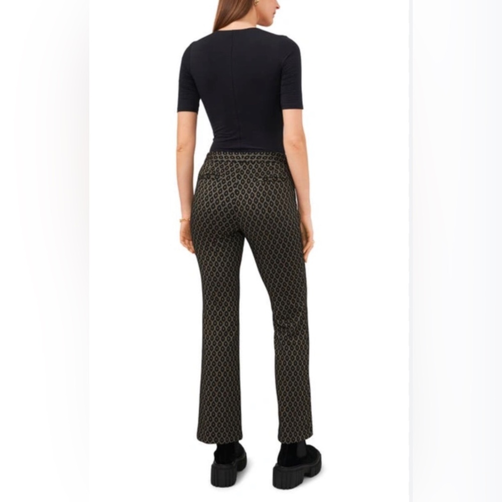 Vince Camuto Pants Womens 14W Rich Black Geo Jacquard